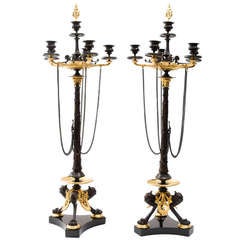 Stunning French Napoleon III Six Light Candelabra c1890