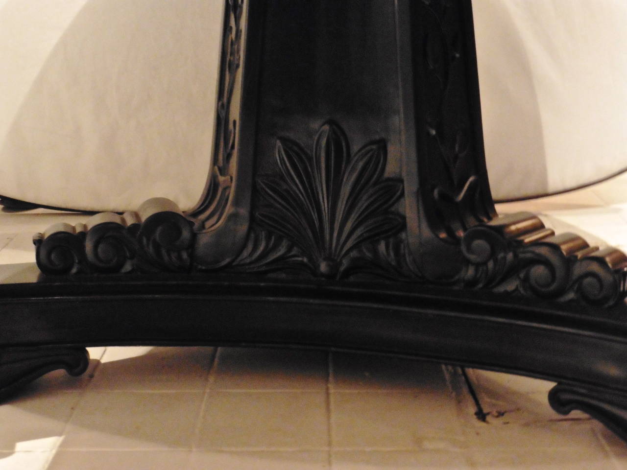 Large Anglo-Indian Regency Style Ebonized Table, circa 1890