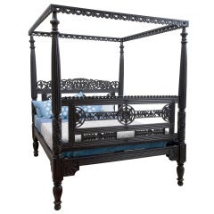 Large and Impressive Anglo Indian Four Poster Bed
