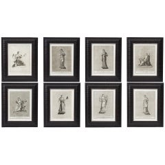 Antique Set Of 18th Century Prints Depicting The Muses