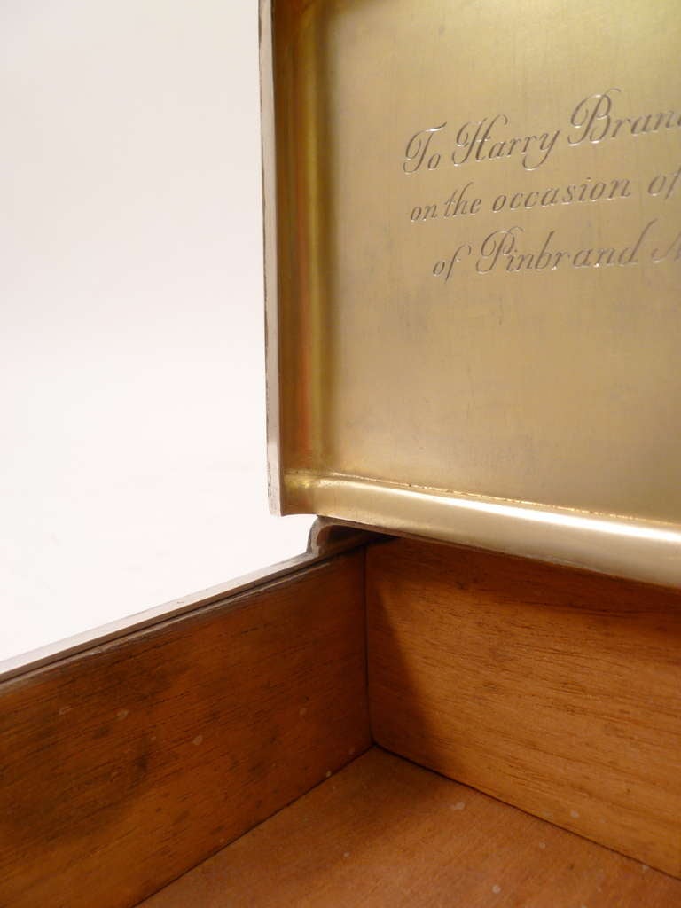 20th Century Elegant English Silver Twin Compartment Cigar Box Dated 1921