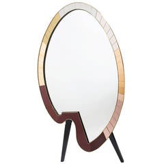 Italian Large Glass Framed Mirror in the Form of an Artist’s Palette, circa 1990 7