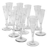 Used Set of 11 Whitefriars Champagne Flutes