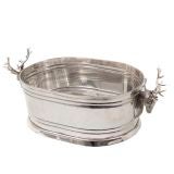 Large Silver Plate 'Stag Head' Wine Cooler