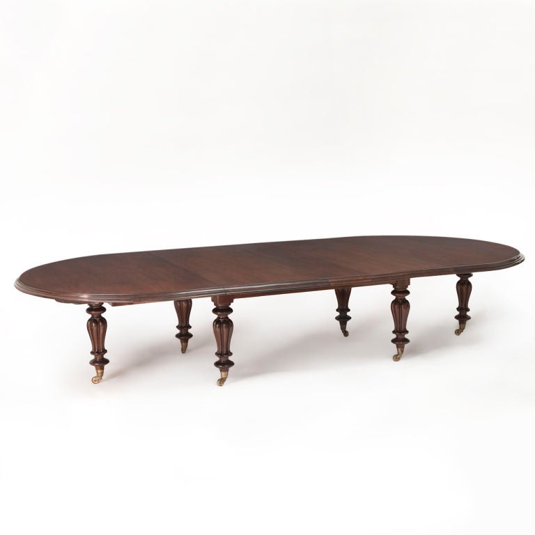 Large Mahogany Extending Dining Table