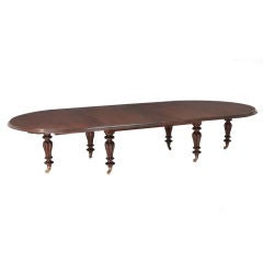 Antique Large Mahogany Extending Dining Table