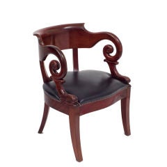 French Louis Philippe Mahogany Desk Chair