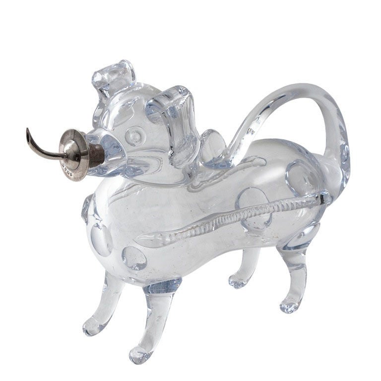 Asprey & Co Novelty Glass Dog Decanter