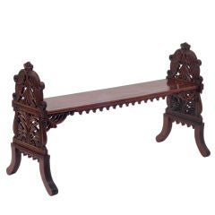 Antique Anglo Indian Rosewood Hall Bench