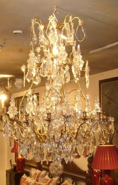 19th Century An Impressive French Gilt Bronze Birdcage Chandelier