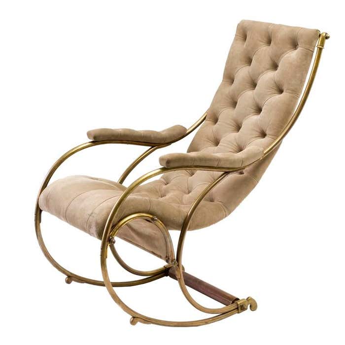 Brass Rocking Chair Brass Rocking Chair by Peter Cooper for R.W. Winfield and Co. at ...