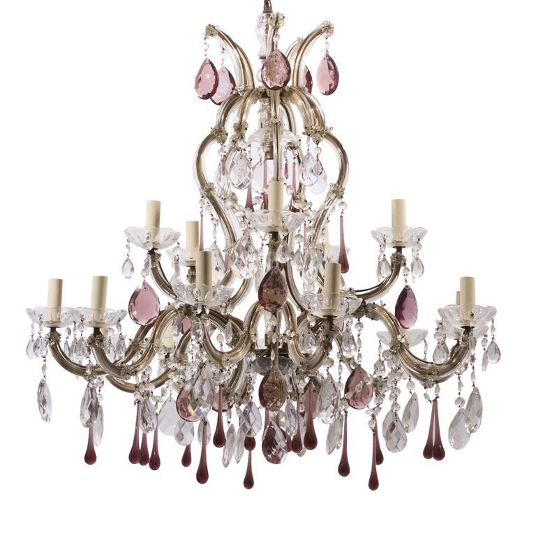 Amethyst Two-Tier Birdcage Chandelier