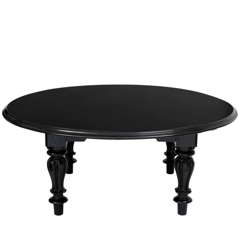 Large Ebonised Anglo-Indian Round Table at 1stDibs