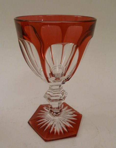 French Baccarat Crystal Suite - In Flashed Red