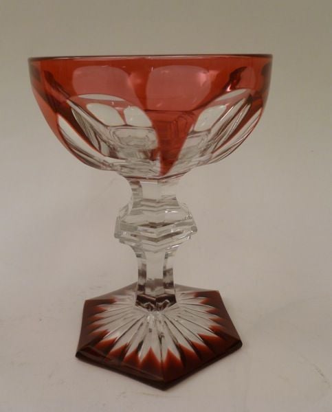 Mid-20th Century Baccarat Crystal Suite - In Flashed Red