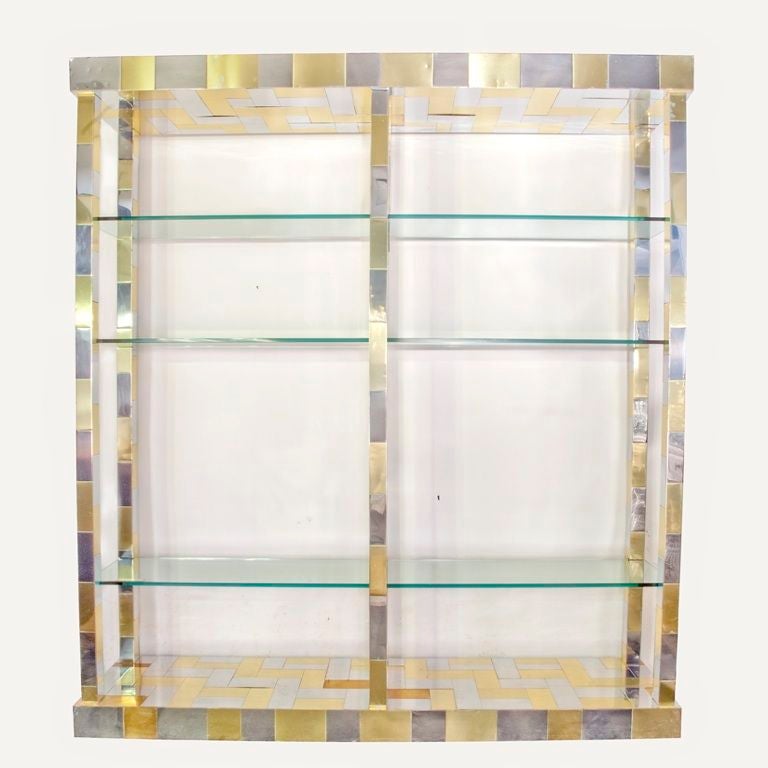 Brass & Chrome 'Cityscape' Etagere - by Paul Evans