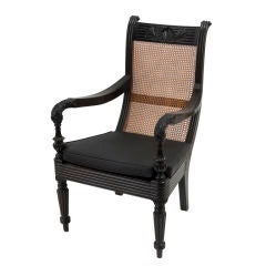 Anglo-Indian Ebony Armchair