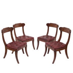 Set of 4 Mahogany 'Klismos' Chairs