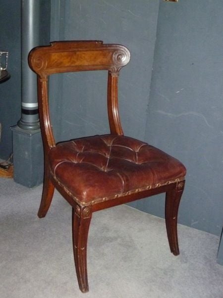 Set of 4 Mahogany 'Klismos' Chairs