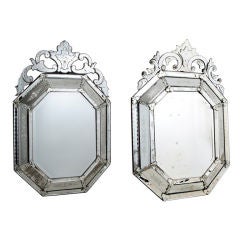 Matched Pair of Large Venetian Mirrors