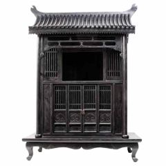 Antique Chinese Miniature Temple Altarpiece