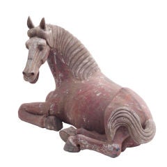 Chinese Tang Dynasty Pottery Horse