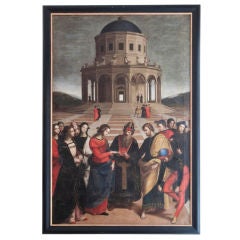 Antique 'The Marriage of the Virgin' After Rafael Original