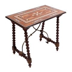 Antique Inlaid Moorish Style Table