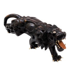Antique Ceylonese Ebony Lion