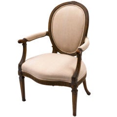 A Fine Georgian Painted Elbow Chair