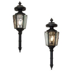 Antique Pair of French Coach Lanterns