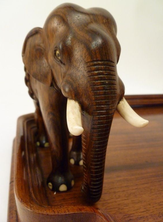 Anglo-Indian Teak 'Elephant' Tray 2
