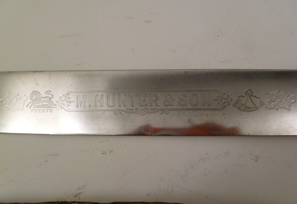 20th Century Overscale Carving Knife and Fork with Antler Handles
