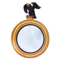 Regency Eagle Crested Convex Mirror