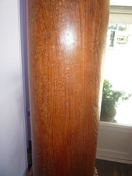 An Impressive Pair of Indian Carved Acacia Wood Columns 5
