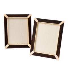 An Unusual Pair of Coromandel and Ivory Art Deco Frames