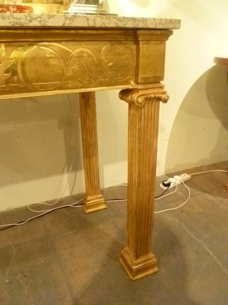 Italian Giltwood Neo-Classical Console Table