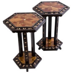 Pair of Ceylanese Ebony Side Tables