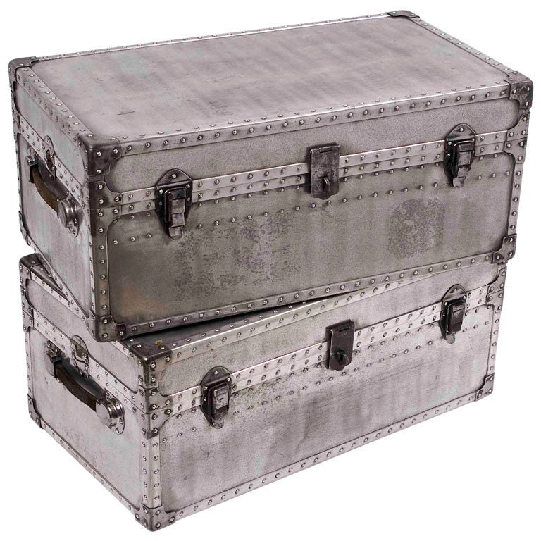 Pair of Aluminium Trunks