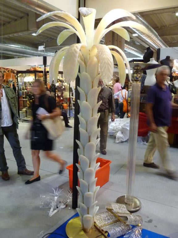 Extraordinary Pair of Murano Glass Palm Tree Uplighters 3