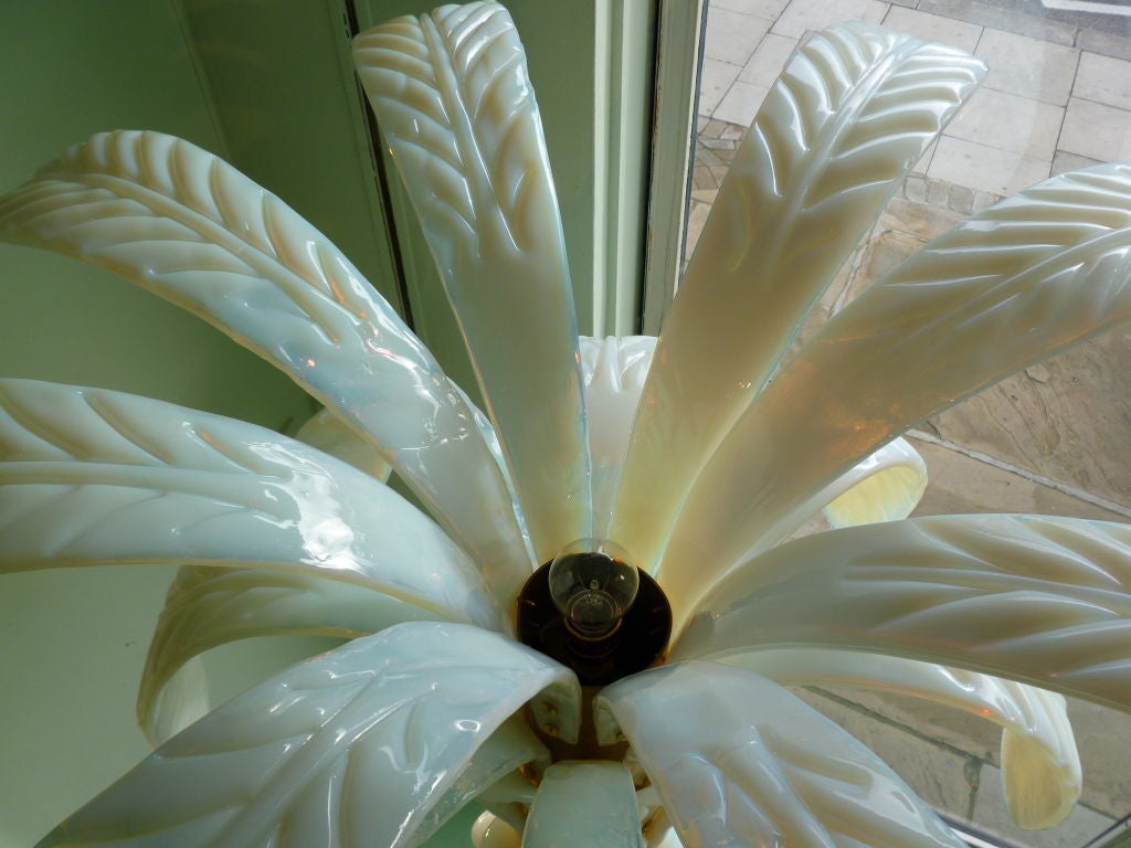 Extraordinary Pair of Murano Glass Palm Tree Uplighters 1