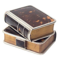 Unusual Tortoiseshell and Silver Bound  Bibles