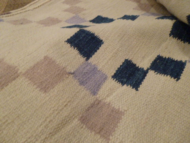 Antique Indian Cotton Dhurrie with Greek Frieze Border In Good Condition In London, GB