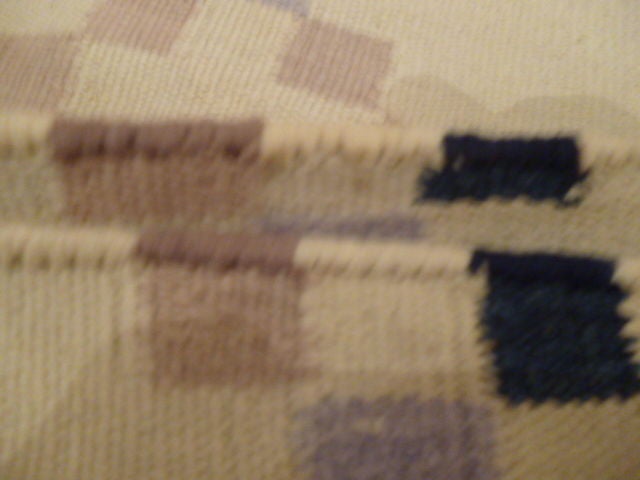 Antique Indian Cotton Dhurrie with Greek Frieze Border 2