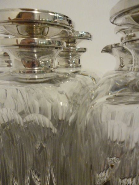 Belgian Art Deco Silver Mounted Crystal Drinks Compendium 4