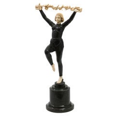 Bronze and Ivory Dancing Figure