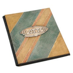 Vintage Striking Art Nouveau Shagreen Blotter