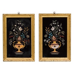 Pair Italian 'Pietra Dura' Decorative Panels