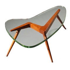 Oak and Glass Coffee Table