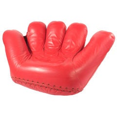 Red Leather 'Joe' Chair